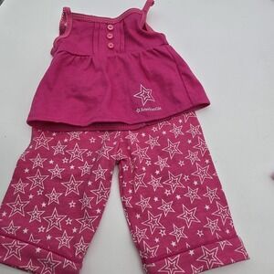American Girl Doll Sweet Dream PJ Outfit Pink With Stars 18" Doll